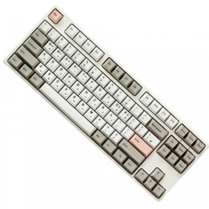 몬스타기어 몬스타기어 닌자87PRO 풀윤활 커스텀 키보드 화이트 (피치요거트, 저소음 황축)