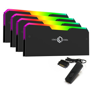 LEADCOOL RH-1 EVO ARGB 메모리 방열판 블랙 KIT (4PACK/Controller)