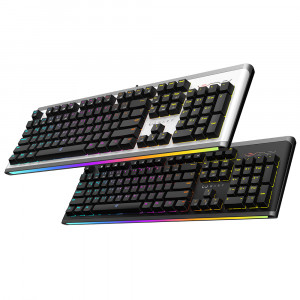 마이크로닉스 WARP WK-1 마닉축 RGB 게이밍 기계식 키보드 화이트 (갈축)