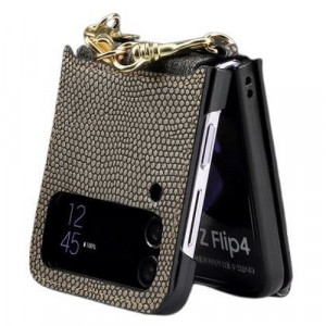 베르노아 갤럭시Z 플립4 핸드메이드 천연가죽 케이스 베블리자드