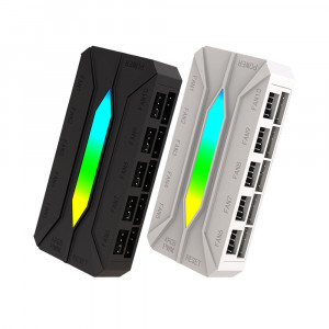 러빙쿨 K10 ARGB PWM 쿨링팬 허브 컨트롤러  블랙