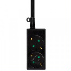 동양전자산업 2구 접지 멀티탭 3M Black